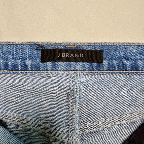 J Brand Jules Short Size 25 Light Wash Raw Hem High Rise Denim Shorts - Picture 5 of 9